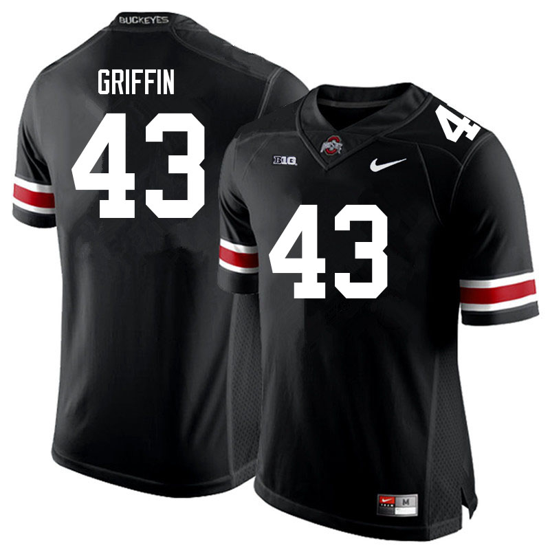 Ohio State Buckeyes #43 Diante Griffin College Football Jerseys Sale-Black